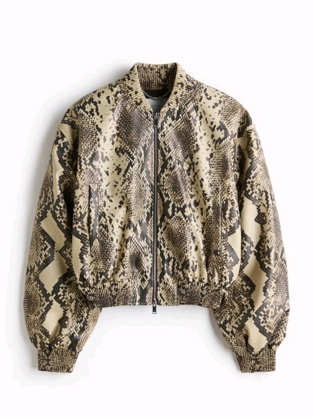 💥 IN HAND Sz XS New Stella McCartney H&M Snakeskin-Print Bomber Jacket